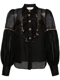 Zimmermann Illustration Mirror Blouse - Black Garmentory at Garmentory